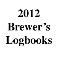 2012 Brewer's Logbook
